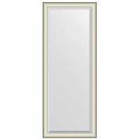 Зеркало напольное 79х200 см белая кожа с хромом Evoform Exclusive floor BY 6191