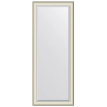 Зеркало напольное 79х200 см белая кожа с хромом Evoform Exclusive floor BY 6191