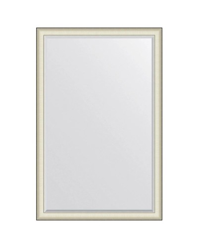 Зеркало 114х174 см белая кожа с хромом Evoform Exclusive BY 7458