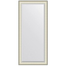 Зеркало 74х164 см белая кожа с хромом Evoform Exclusive BY 7457