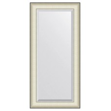 Зеркало 54х114 см белая кожа с хромом Evoform Exclusive BY 7453