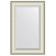Зеркало 54х84 см белая кожа с хромом Evoform Exclusive BY 7450