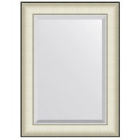 Зеркало 54х74 см белая кожа с хромом Evoform Exclusive BY 7449