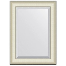 Зеркало 54х74 см белая кожа с хромом Evoform Exclusive BY 7449