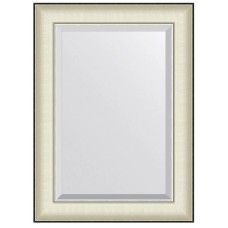 Зеркало 54х74 см белая кожа с хромом Evoform Exclusive BY 7449