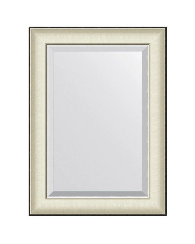 Зеркало 54х74 см белая кожа с хромом Evoform Exclusive BY 7449