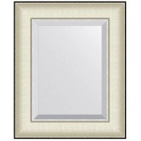 Зеркало 44х54 см белая кожа с хромом Evoform Exclusive BY 7448