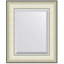 Зеркало 44х54 см белая кожа с хромом Evoform Exclusive BY 7448