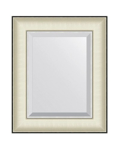 Зеркало 44х54 см белая кожа с хромом Evoform Exclusive BY 7448