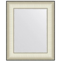 Зеркало 44х54 см белая кожа с хромом Evoform Definite BY 7636