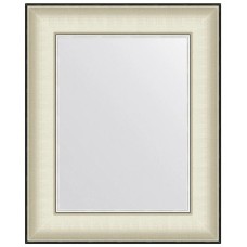 Зеркало 44х54 см белая кожа с хромом Evoform Definite BY 7636