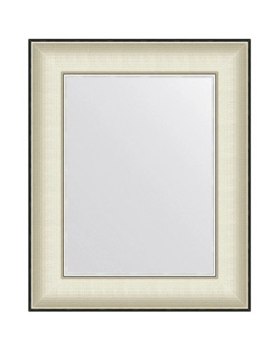 Зеркало 44х54 см белая кожа с хромом Evoform Definite BY 7636