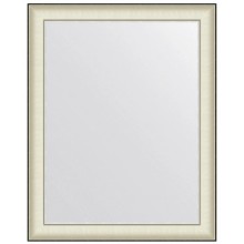 Зеркало 78х98 см белая кожа с хромом Evoform Definite BY 7633