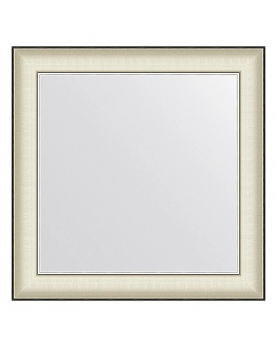 Зеркало 68х68 см белая кожа с хромом Evoform Definite BY 7629