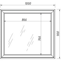 Зеркало 100х90 см белый матовый Caprigo Ponza-A 13531-B231