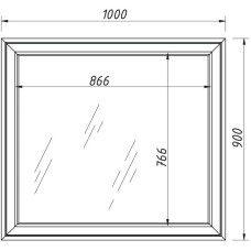Зеркало 100х90 см белый матовый Caprigo Ponza-A 13531-B231