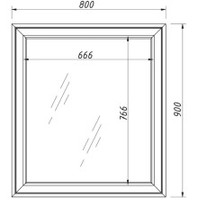 Зеркало 80х90 см белый матовый Caprigo Ponza-A 13532-B231