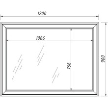 Зеркало 120х90 см белый матовый Caprigo Ponza-A 13533-B231