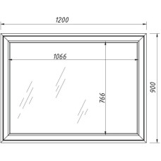 Зеркало 120х90 см белый матовый Caprigo Ponza-A 13533-B231