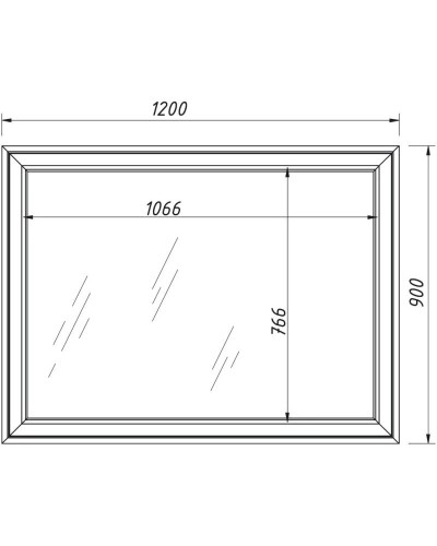 Зеркало 120х90 см белый матовый Caprigo Ponza-A 13533-B231