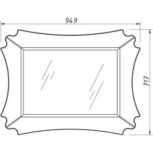 Зеркало 94,9х71,7 см бордо матовый Caprigo Bourget 11030-B013