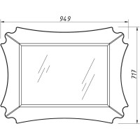 Зеркало 94,9х71,7 см светло-бежевый матовый Caprigo Bourget 11030-B002