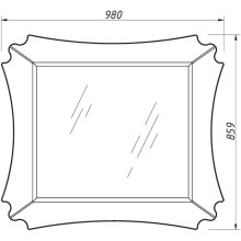 Зеркало 98х85,9 см белый матовый Caprigo Bourget 11031-B016