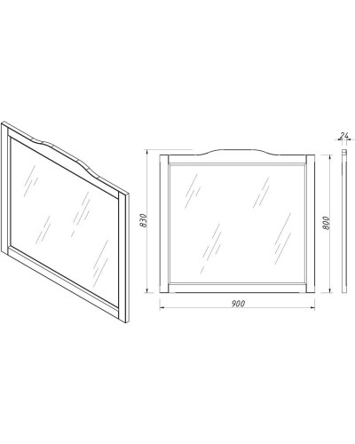 Зеркало 90х83 см антарктида Caprigo Genova 34431-TP817