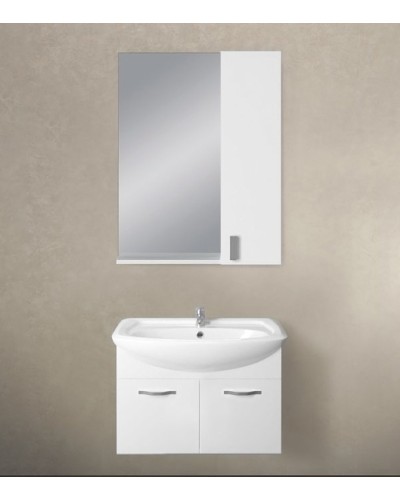 Зеркало со шкафом 1MarKa Вита 65 Белый глянцевый