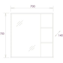 Зеркало 70х70 см дуб сонома L/R Onika Тимбер 207045