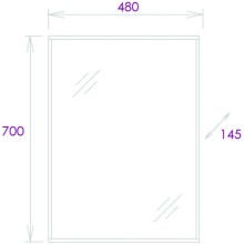 Зеркало 48х70 см дуб сонома Onika Тимбер 204803