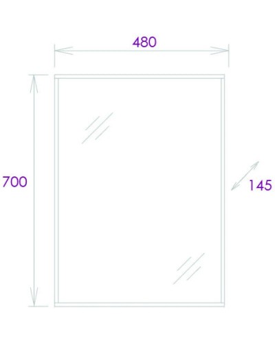 Зеркало 48х70 см дуб сонома Onika Тимбер 204803