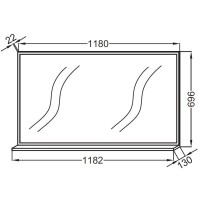 Зеркало 118,2х69,6 см арлингтонгский дуб Jacob Delafon Vivienne EB1599-E70