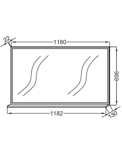 Зеркало 118,2х69,6 см серый дуб Jacob Delafon Vivienne EB1599-E71