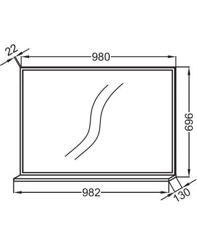 Зеркало 98,2х69,6 см арлингтонгский дуб Jacob Delafon Vivienne EB1598-E70