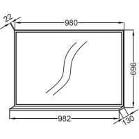 Зеркало 98,2х69,6 см белый Jacob Delafon Vivienne EB1598-N18