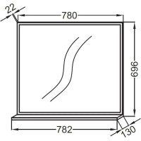 Зеркало 78,2х69,6 см арлингтонгский дуб Jacob Delafon Vivienne EB1597-E70