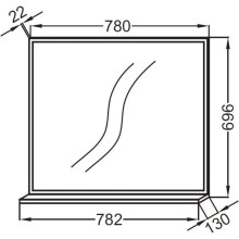 Зеркало 78,2х69,6 см арлингтонгский дуб Jacob Delafon Vivienne EB1597-E70