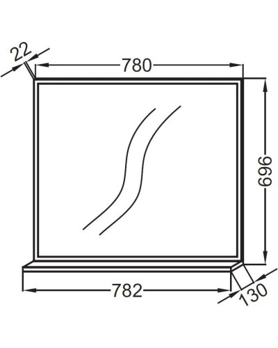 Зеркало 78,2х69,6 см серый дуб Jacob Delafon Vivienne EB1597-E71