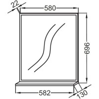 Зеркало 58,2х69,6 см белый Jacob Delafon Vivienne EB1596-N18