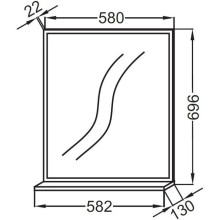 Зеркало 58,2х69,6 см белый Jacob Delafon Vivienne EB1596-N18