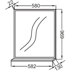 Зеркало 58,2х69,6 см дуб табак Jacob Delafon Vivienne EB1596-E52
