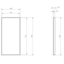 Зеркало 40х80 см белый Abber Stein AS6640