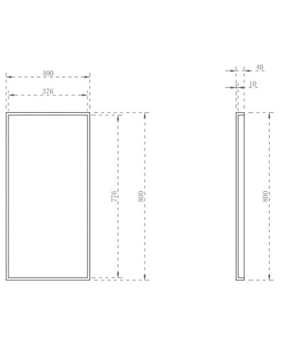 Зеркало 40х80 см белый Abber Stein AS6640