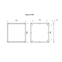 Зеркало Loft 1000мм