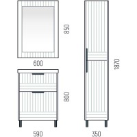 Зеркало 60х85 см графит матовый Corozo Терра SD-00001326