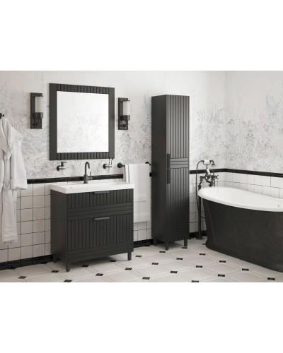 Зеркало 80х85 см графит матовый Corozo Терра SD-00001327