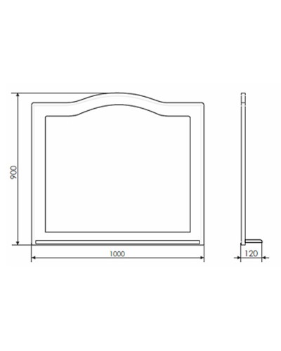 Зеркало Comforty Монако 100 00004136986 Белое