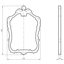 Зеркало 59х84 см золотой Migliore Retro 30590