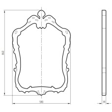 Зеркало 59х84 см золотой Migliore Retro 30590